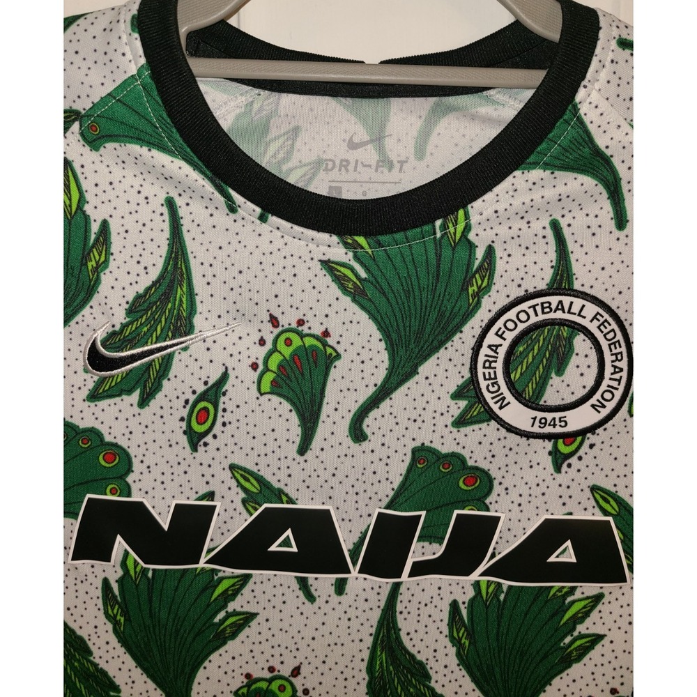 NIKE‎ NIGERIA FOOTBALL FEDERATION NAIJA SOCCER PRE MATCH JERSEY SHIRT Boys Lg